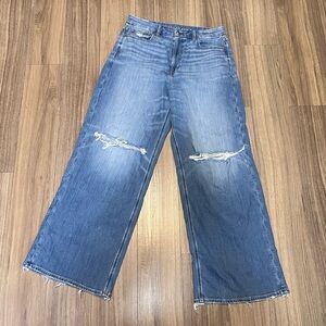 A Curvy, super high rise, baggy wide legs by American Eagle jeans